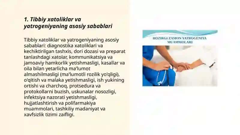 Xozirgi zamon tibbiyotda yatrogeniya muammolari 3