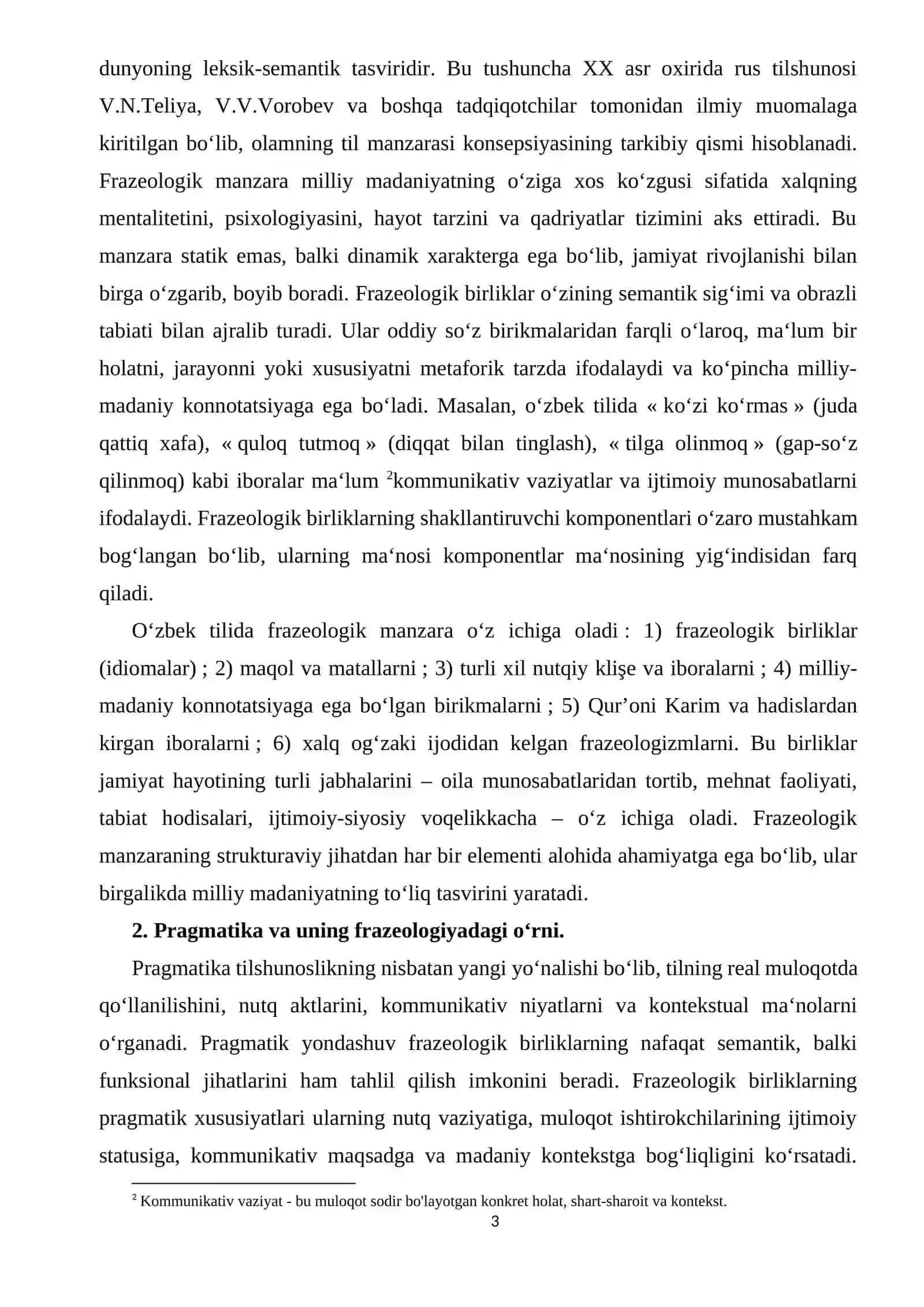 O‘zbek tilida olamning frazeologik manzarasining pragmatikasi 3