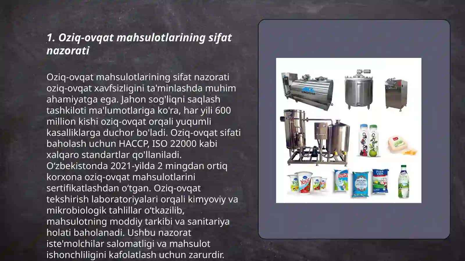 Oziq mahsulotlari sinfini gigiyenik baholash 3