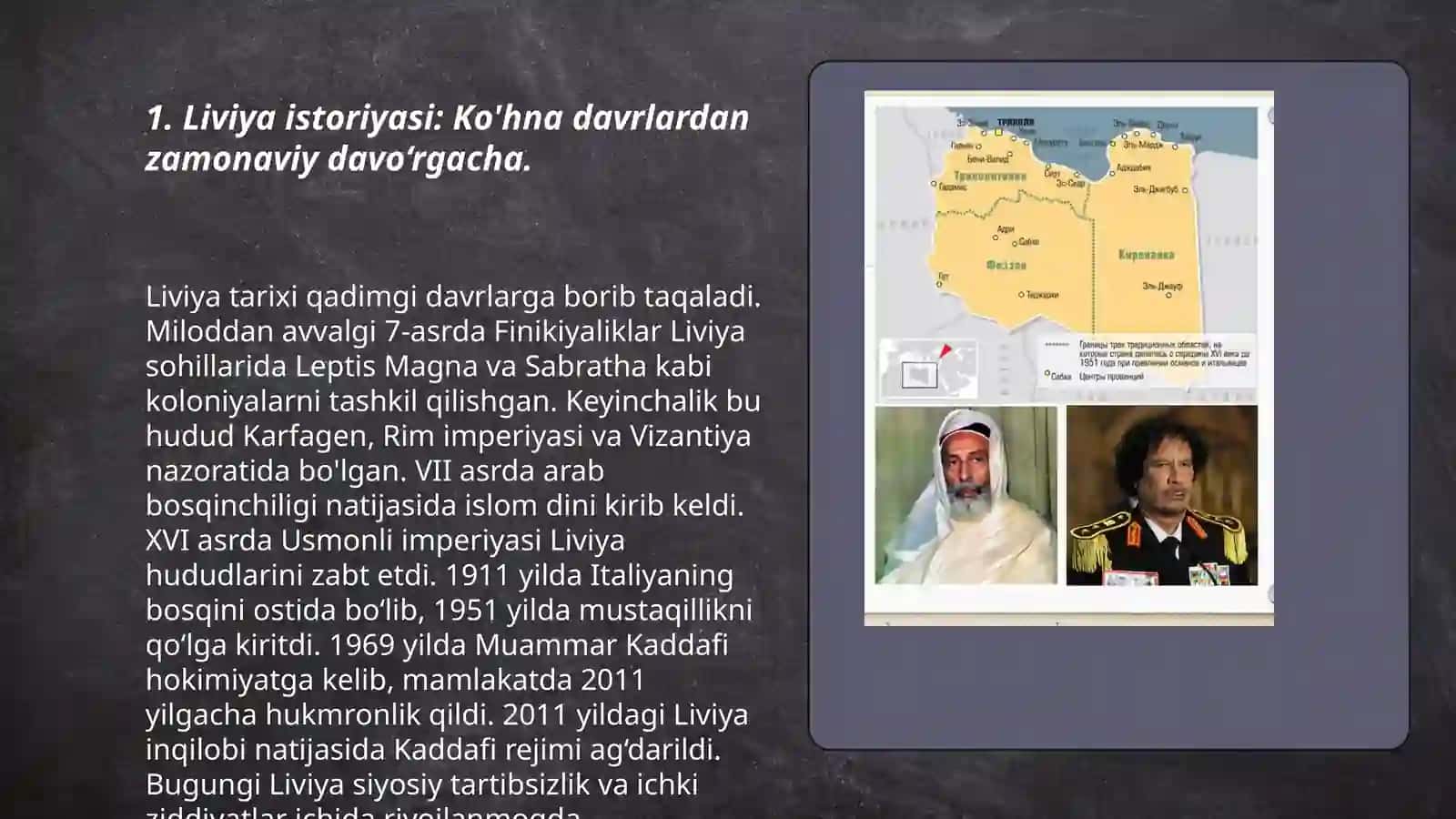 Liviya: Monarxiyadan Jamahiriya'ga Qadar 3