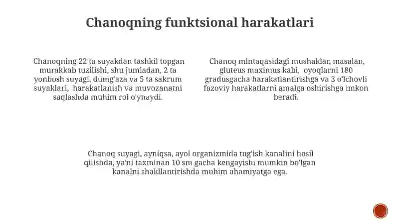 Chanoqning funktsional harakatlari 3