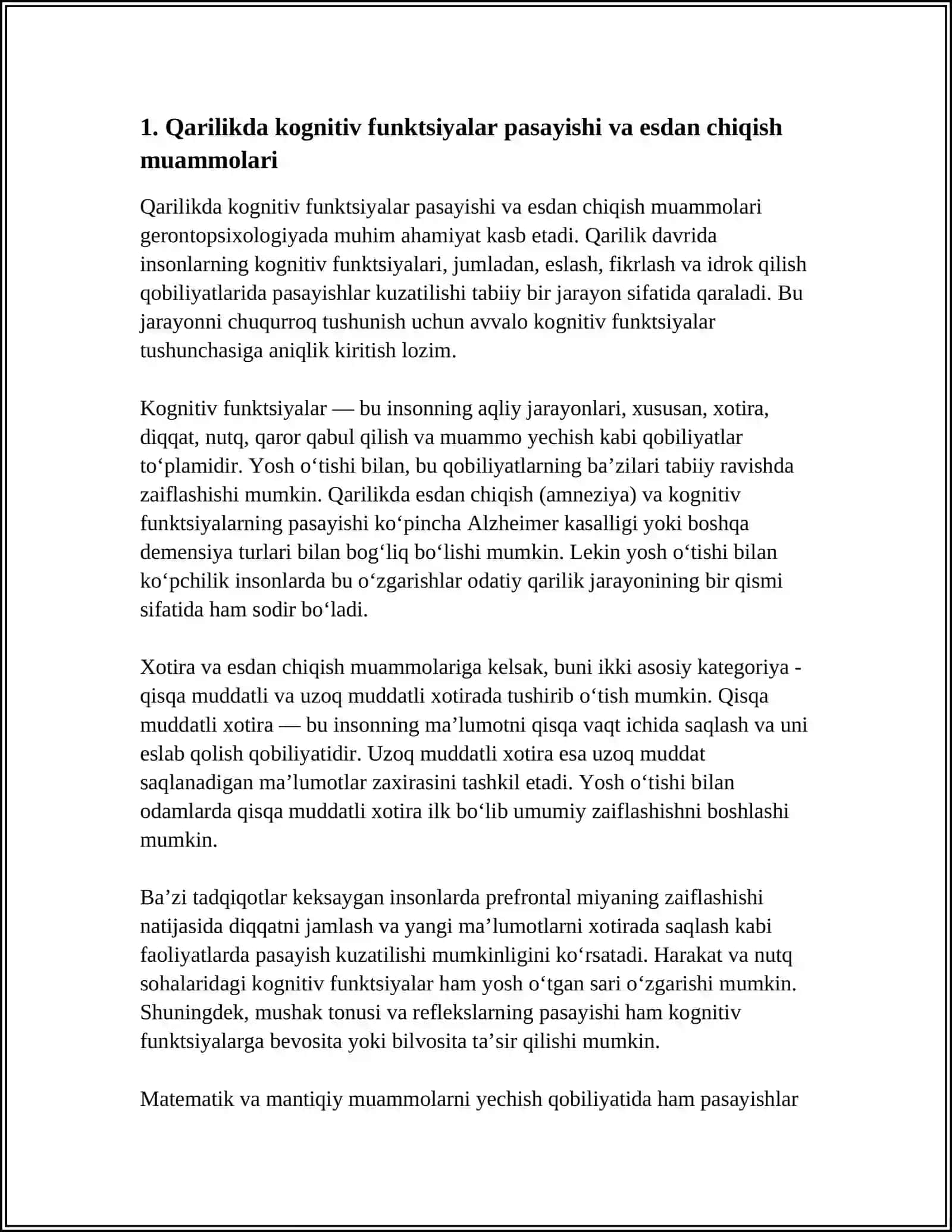 GERONTOPSIXOLOGIYA MUAMMOLARI 3