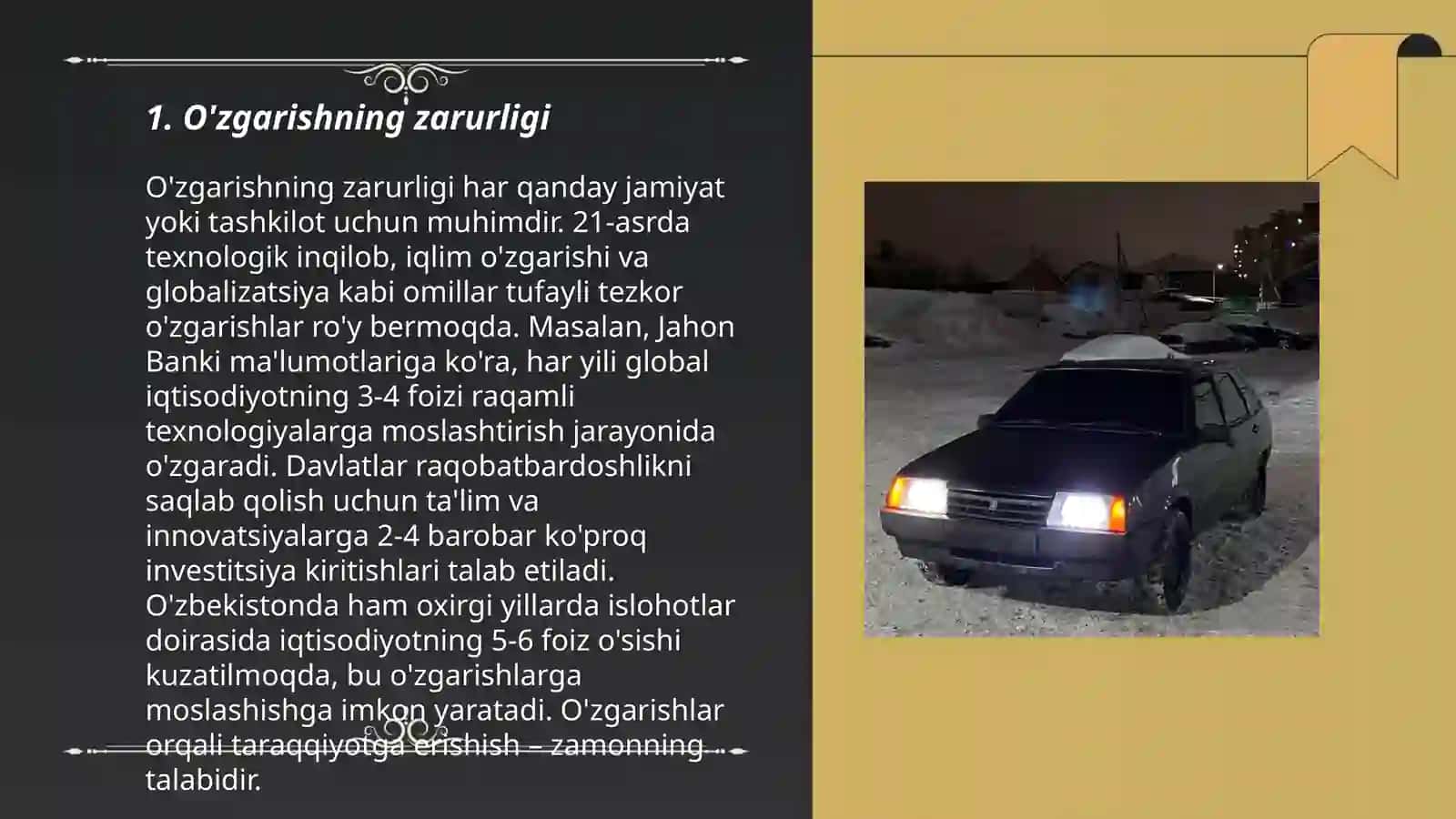O'zgarishdan to'xtamang 3