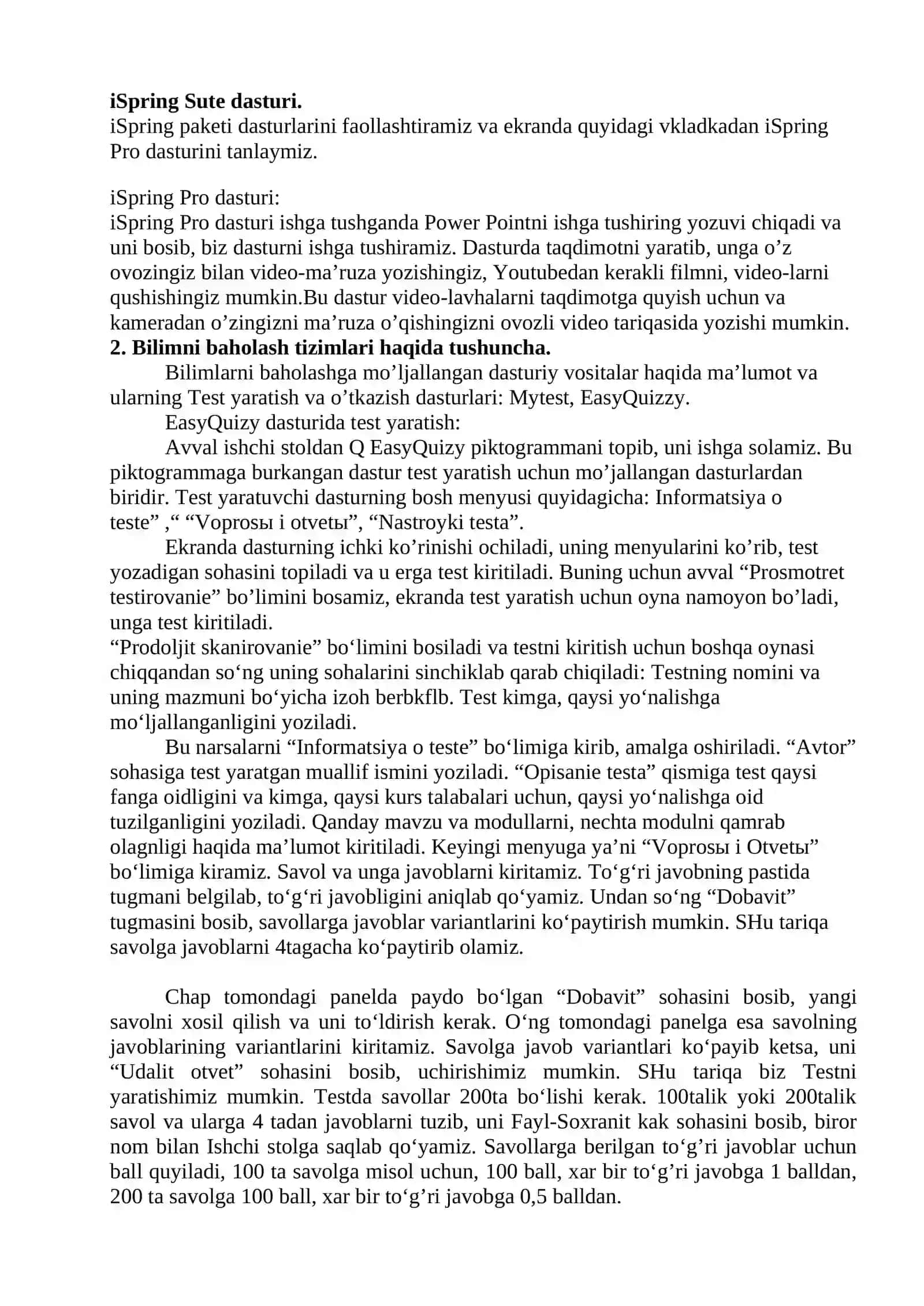 6-Mavzu: Bilimni baholash tizimlari 3