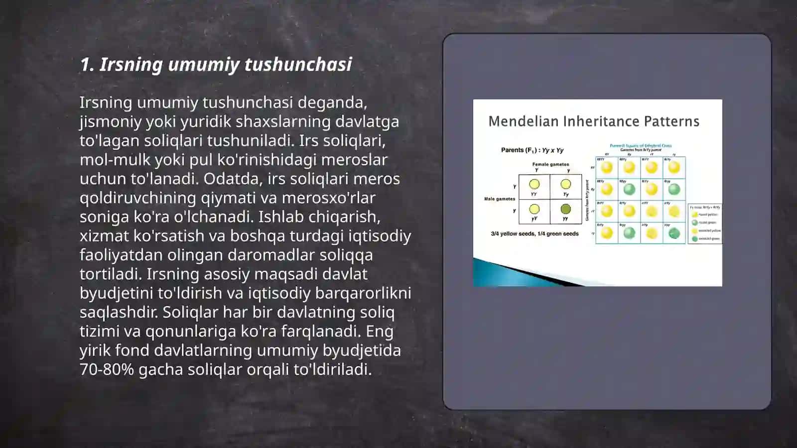 Irsiyat qonunlari 3