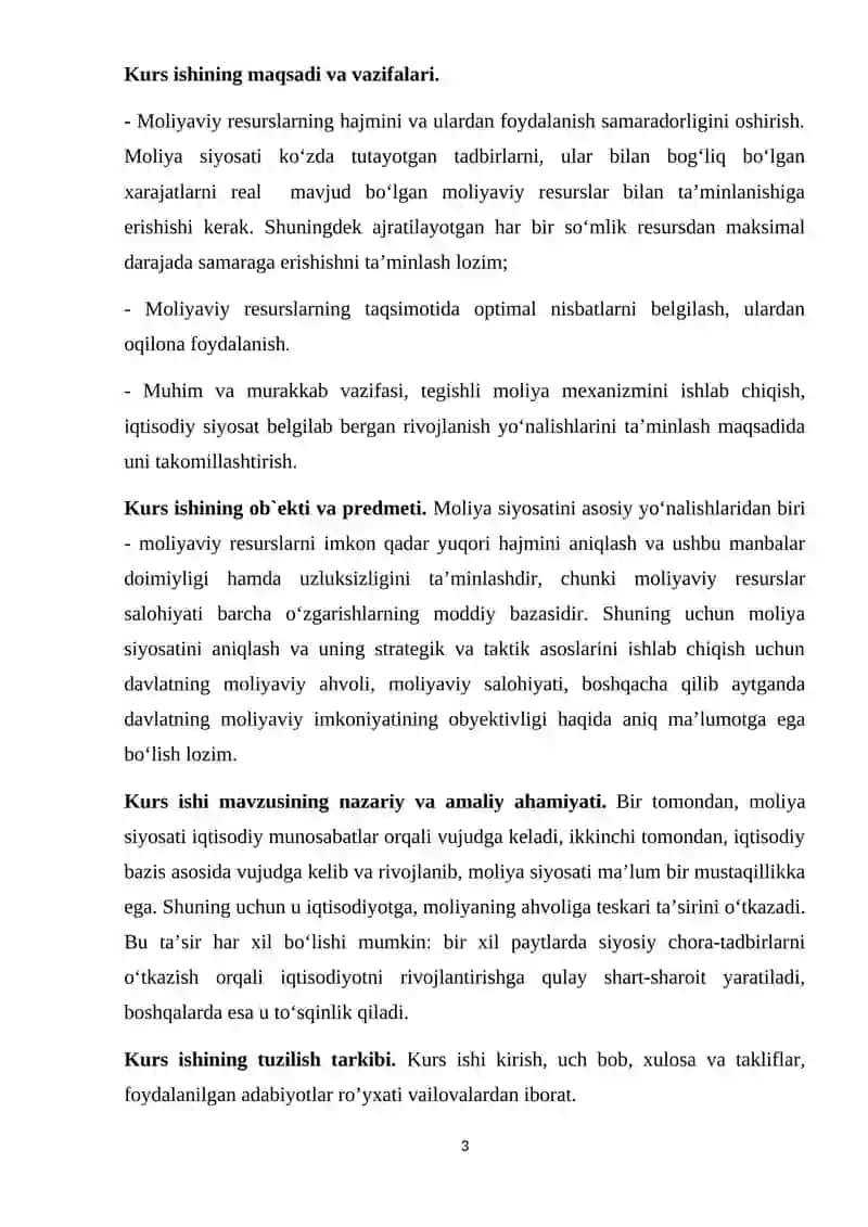 Moliya mexanizmi, uning tarkibiy qismlari, elementlari va moliyaviy siyosatni amalga oshirishdagi roli 3