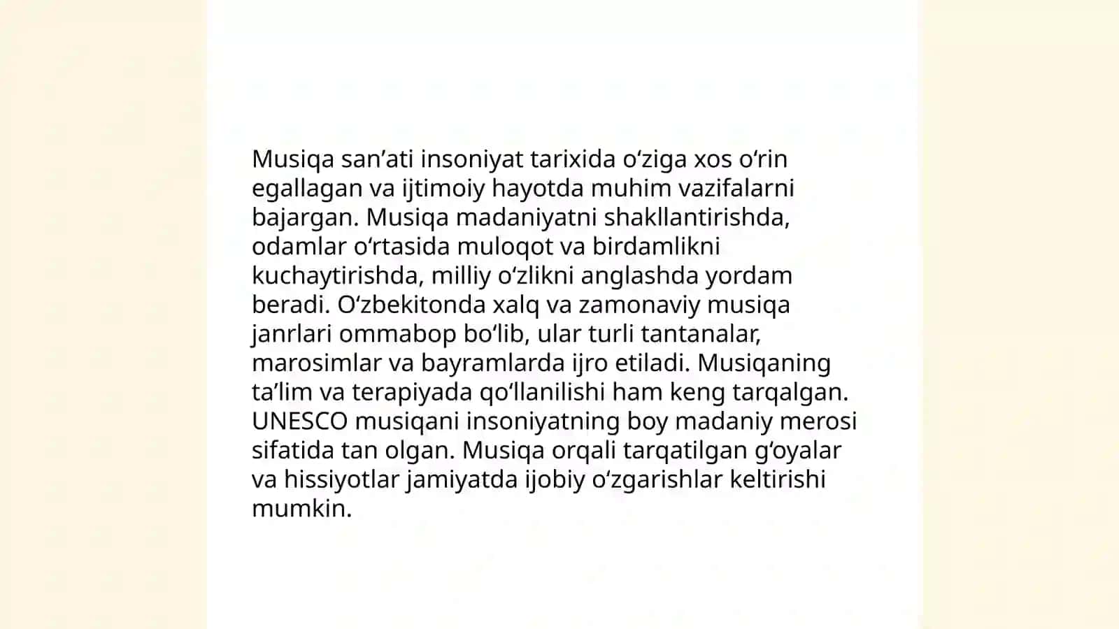 Musiqa sanʼatining hayotdagi oʻrni va roʻli 3