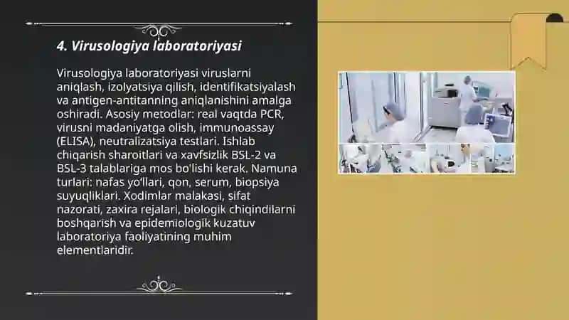 Virusologiya laboratoriyasi 3