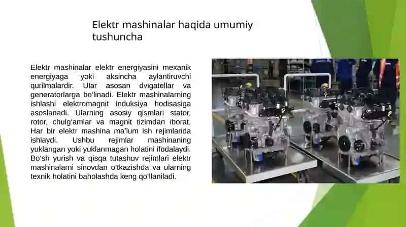 Elektr mashinalarning qisqa tutashuv va bo‘sh yurish rejimlari 3