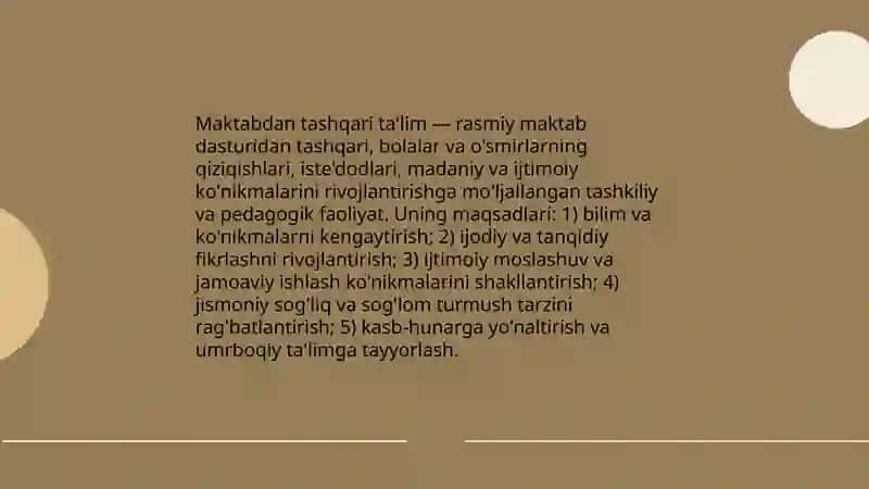 Maktabdan Tashqari Ta'lim 3