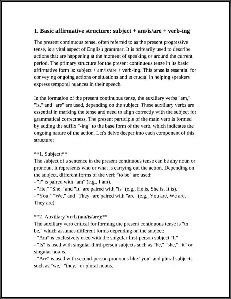 PRESENT CONTINUOUS TENSE 3