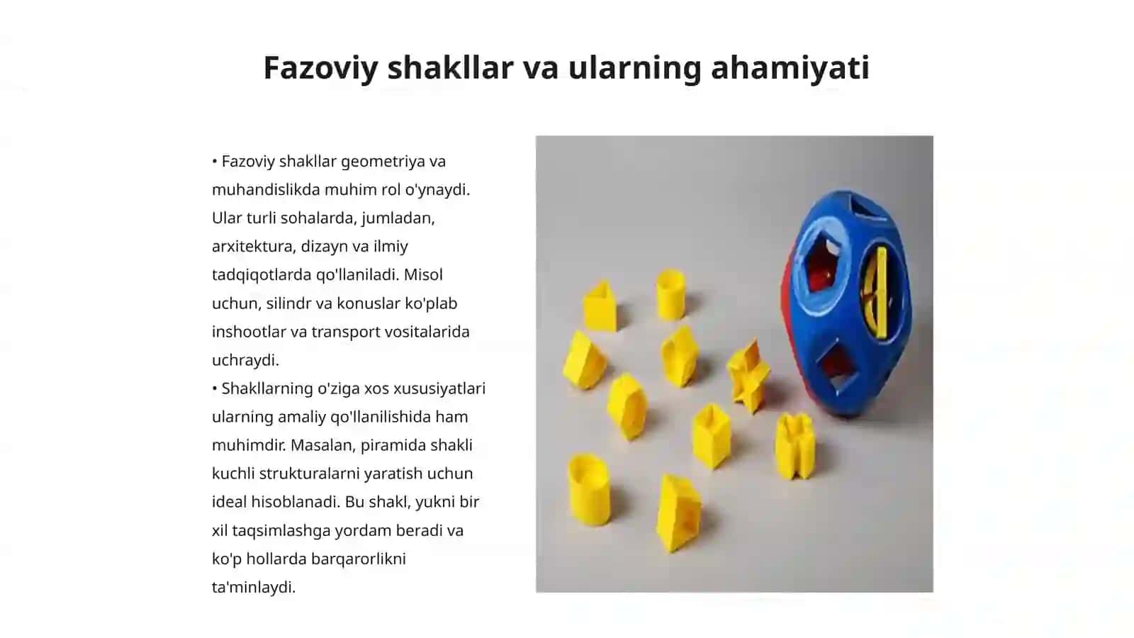 Fazoviy shakllar: konus, silindr, piramida va prizma 3