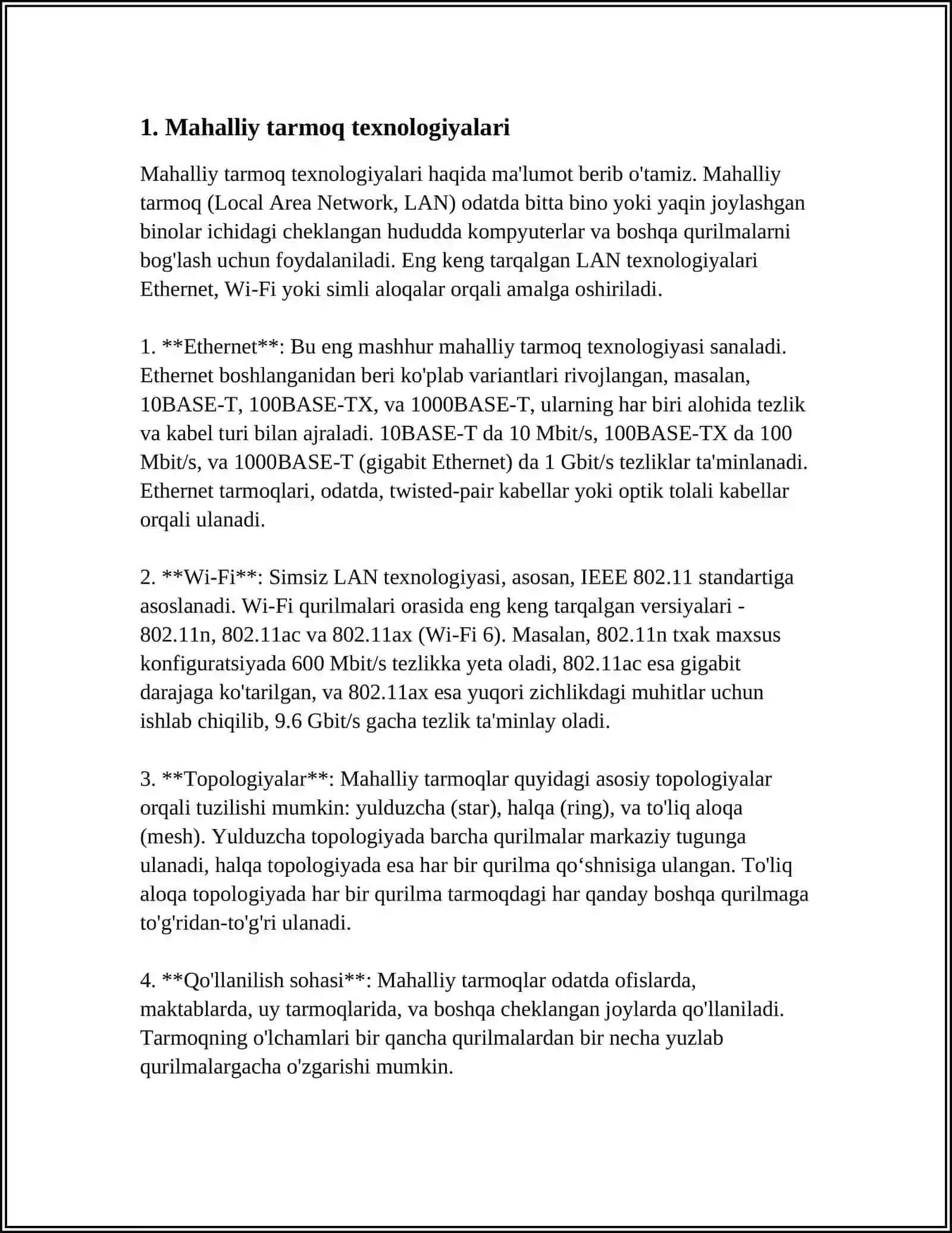 Mahalliy Tarmoq Texnologiyalari 3