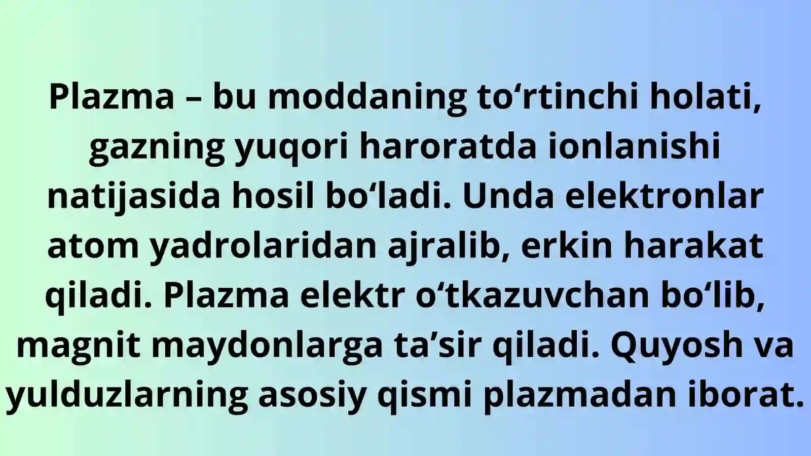 Plazma XOSSALARINI VA TAVSIFLARINI O‘RGANISH 3