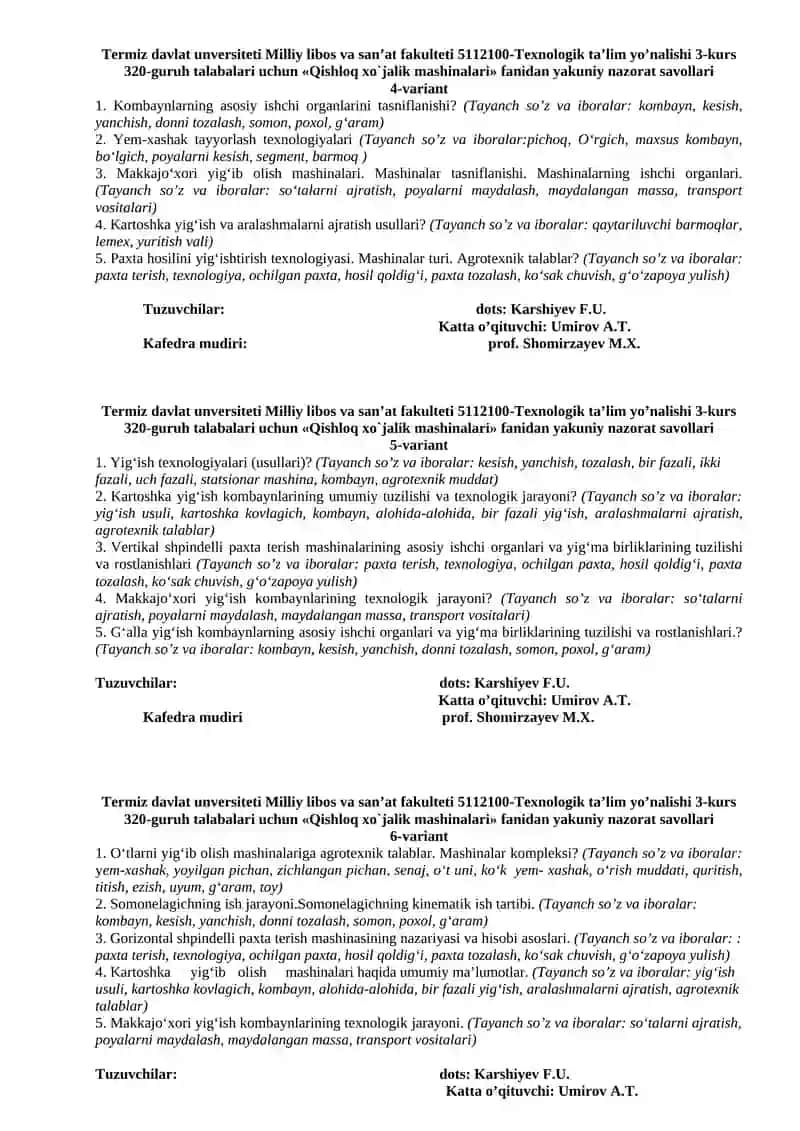 Qishloq xo`jalik mashinalari 3