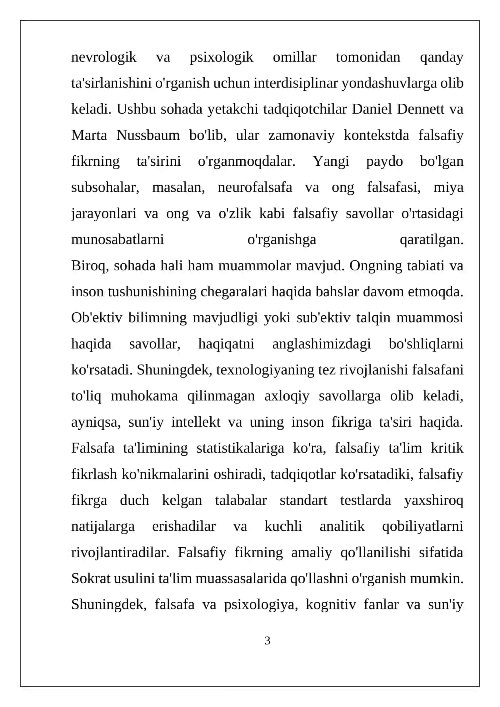 FALSAFA VA TAFAKKUR MOHIYATI 3