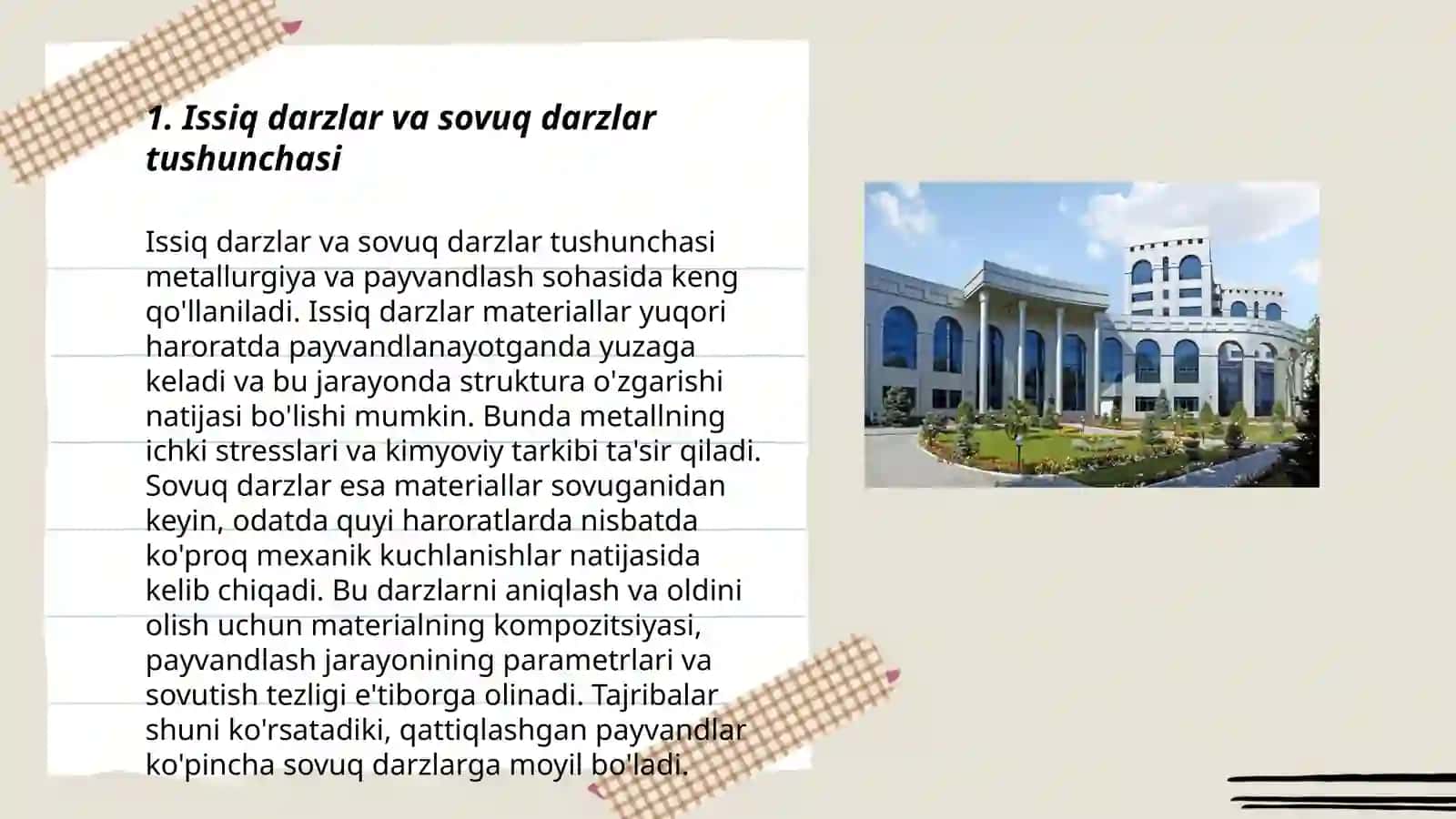 Issiq darzlar va sovuq darzlar 3