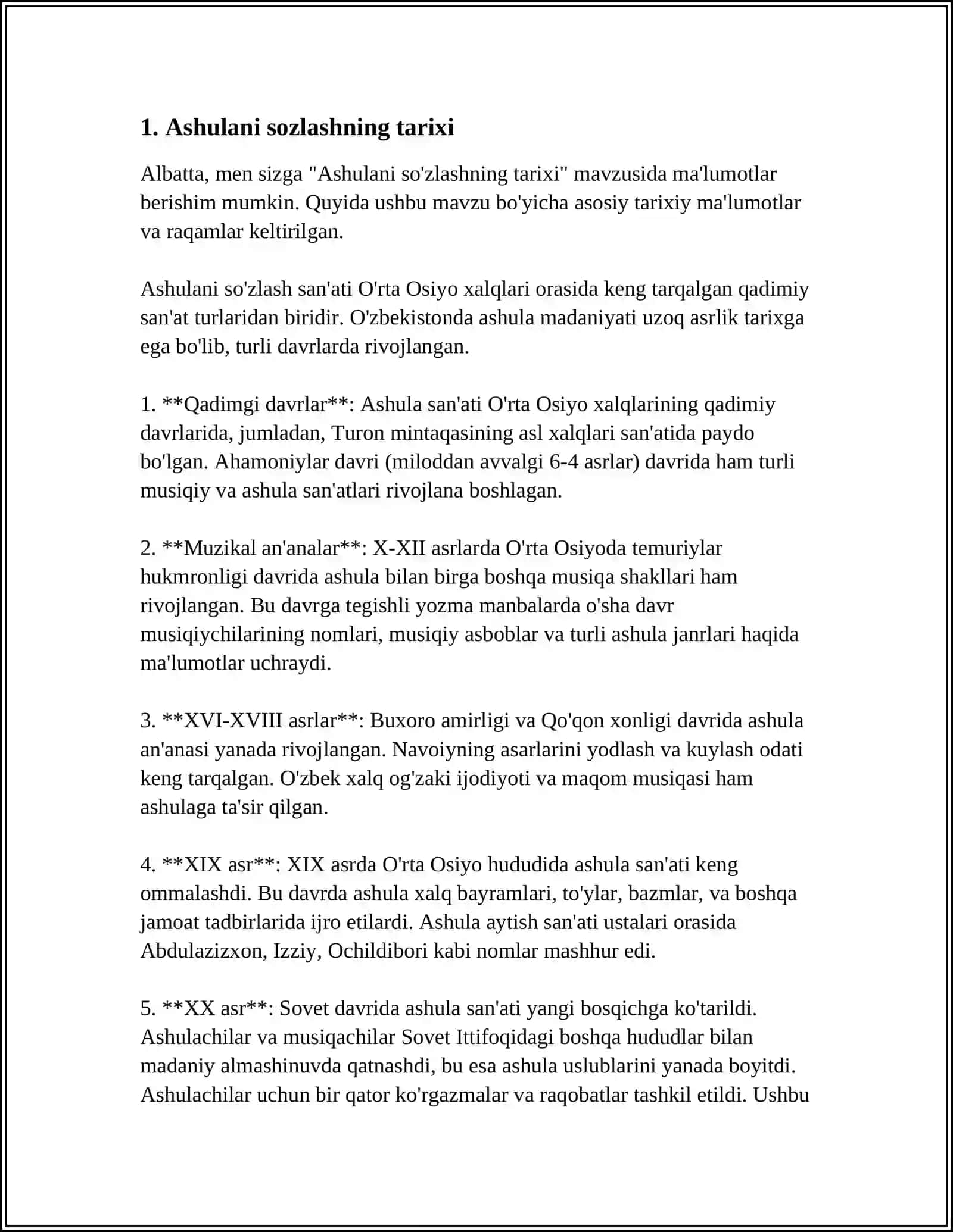 ASBOBLARNI SOZLASH, REPERTUAR TANLASH, ASAR USTIDA ISHLASH, MILLIY BEZAKLAR 3