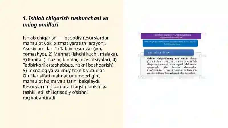 Ishlab chiqarish va uning omillari 3