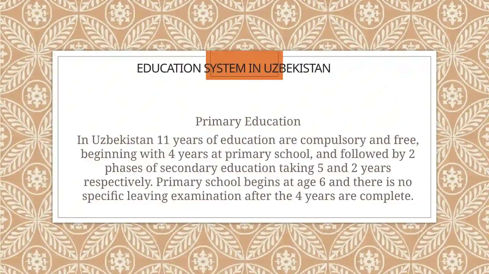 EDUCATION SYSTEM OF UZBEKISTAN EDUQATION SYSTEM OF GREAT BRITAIN 3