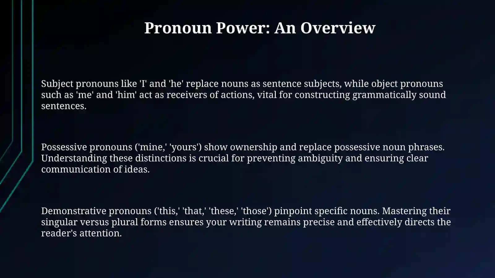 Pronous verb to be 3