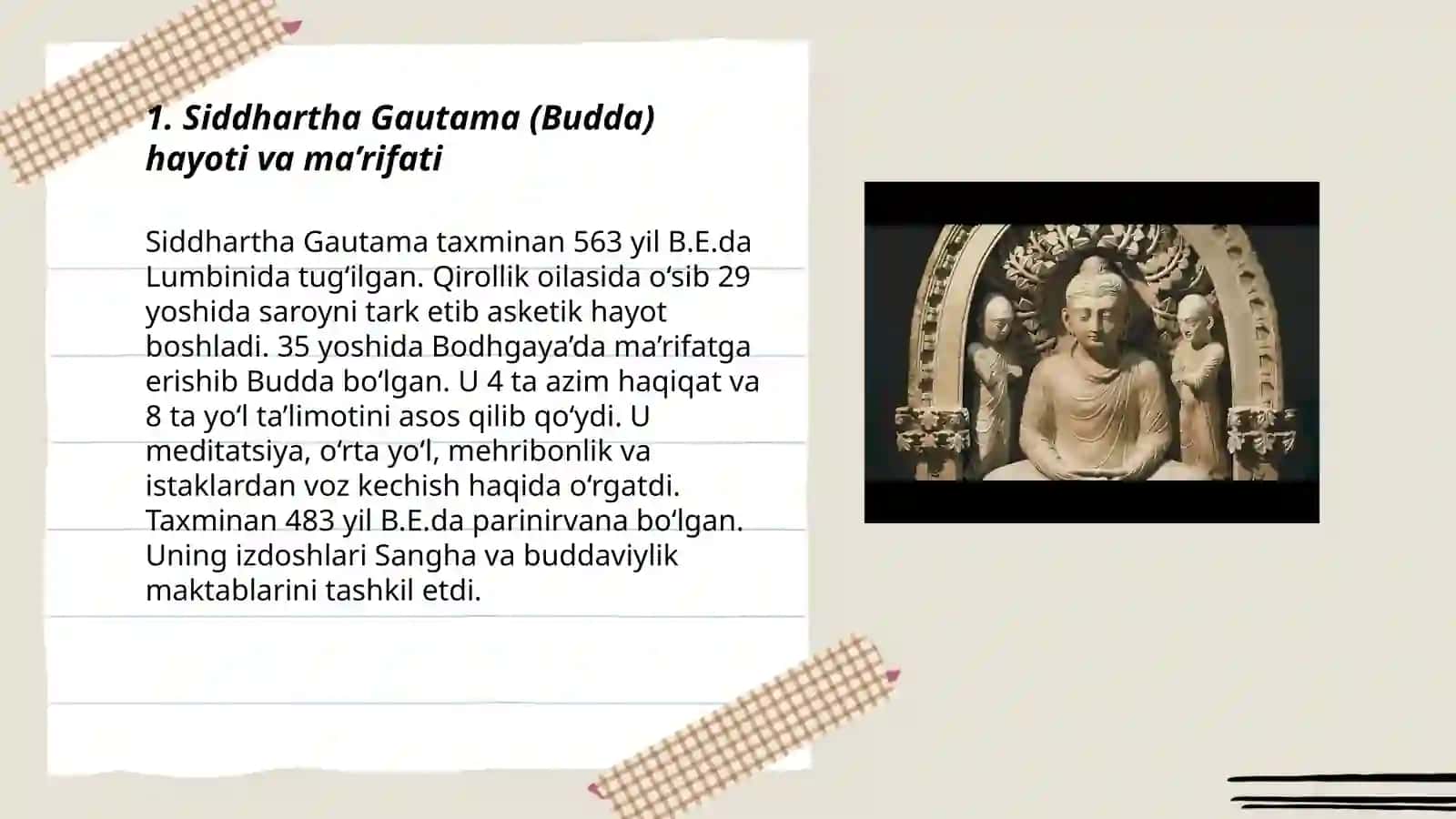 Buddaviylik Dinining Paydo Bo‘lishi Tarixi 3