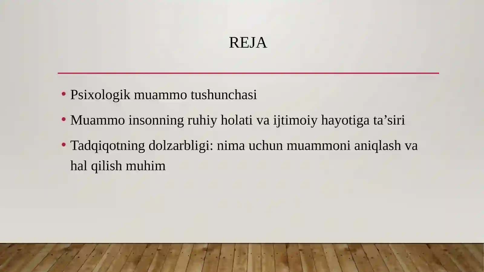 Psixologik muammolarni hal qilish 3