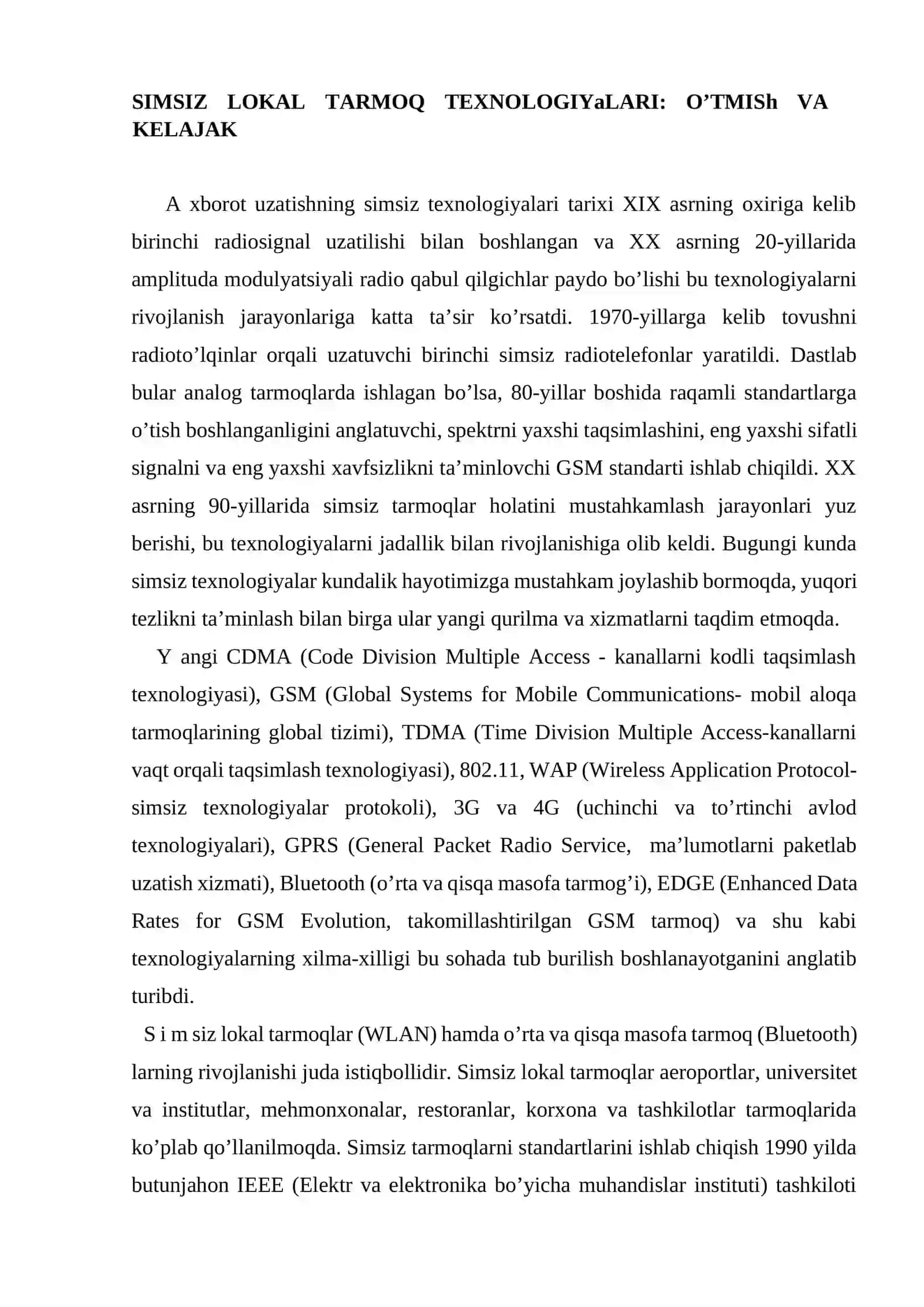 SIMSIZ LOKAL KOMPYUTER TARMOG'INI SOZLASH 3