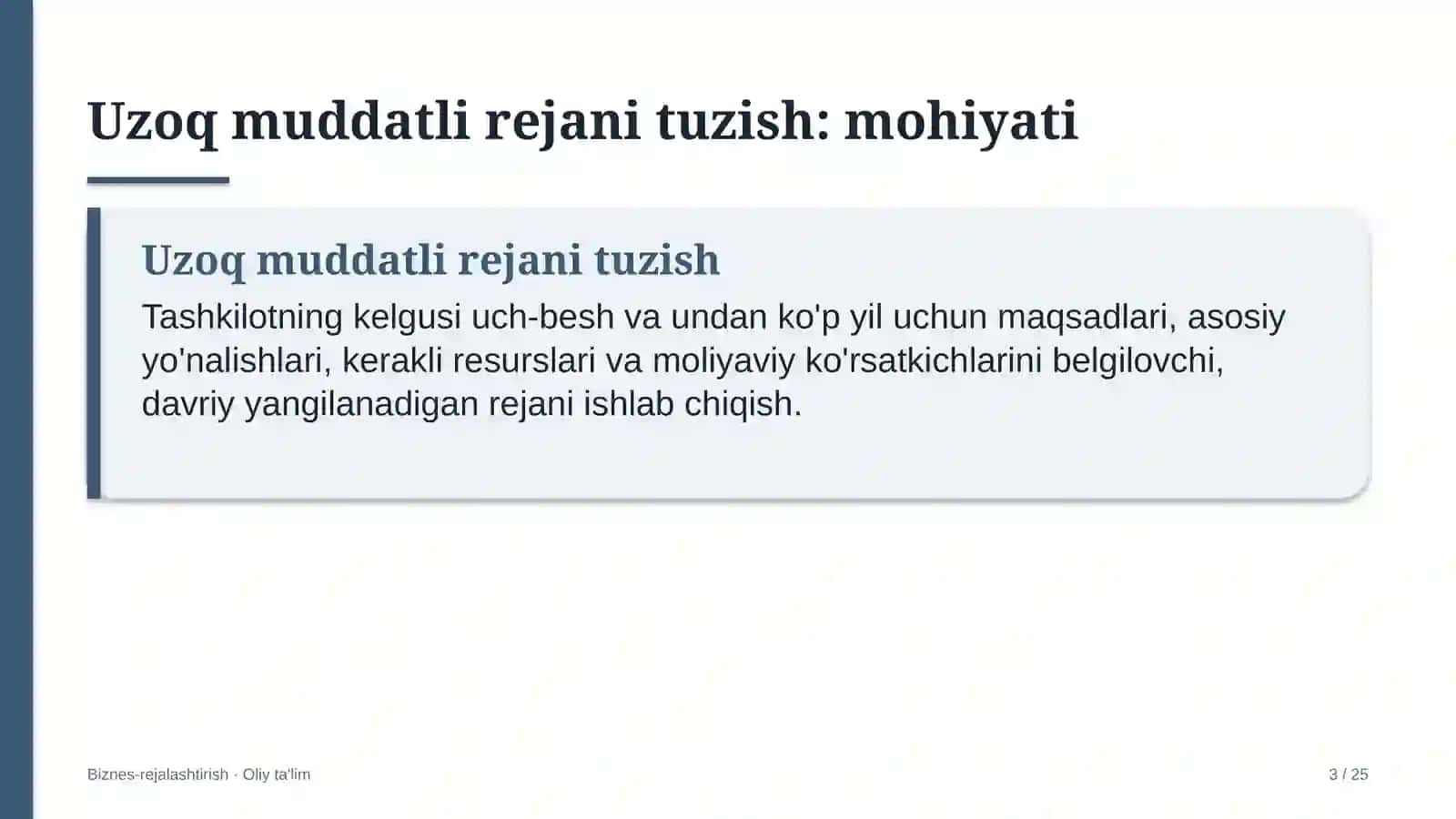 Hamshiralik ishida uzoq muddatli rejani tuzish 3