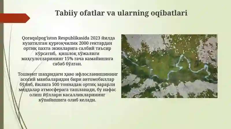 Tabiiy ofatlar va ularning oqibatlari 3