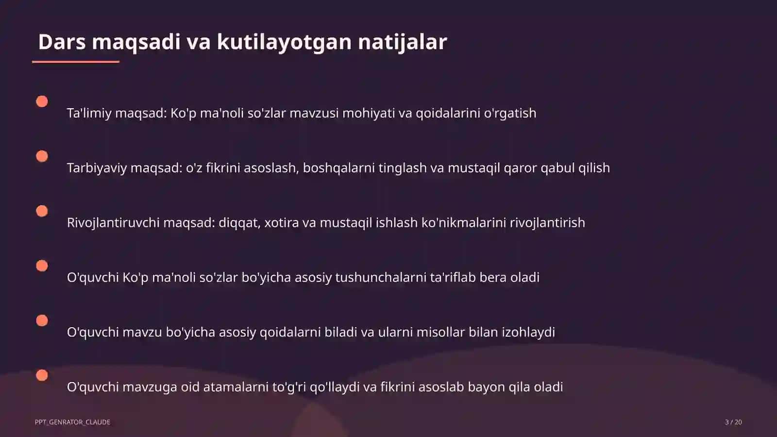 Ko'p ma'noli so'zlar (5-sinf) 3
