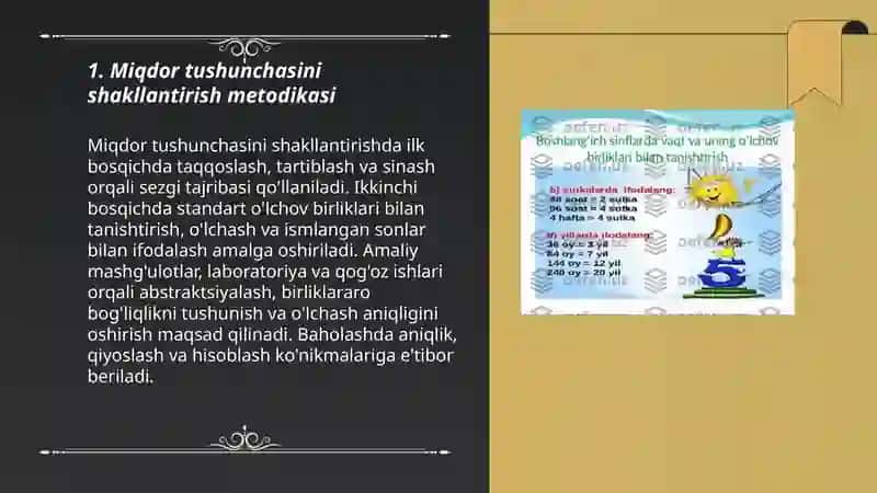 Miqdorlarni o‘lchash, o‘lchov birliklarining turlari orasidagi bog‘liqliklar 3