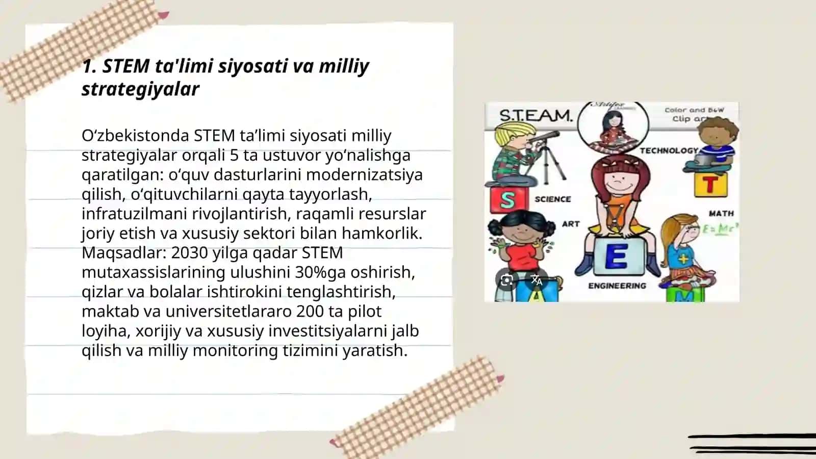 STEM ta'limi siyosati va milliy strategiyalar 3
