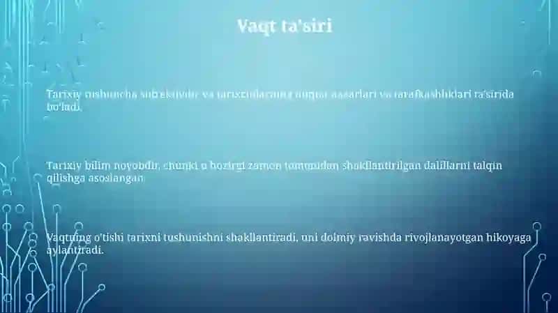 Tarixiy bilishning uziga xosligi 3