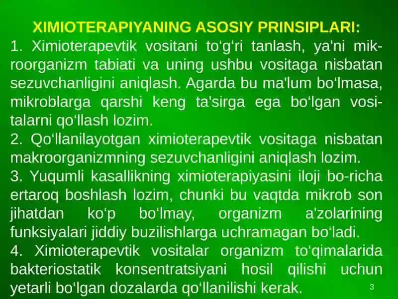 ANTIBAKTERIAL XIMIOTERAPEVTIK VOSITALAR ANTIBIOTIKLAR 3