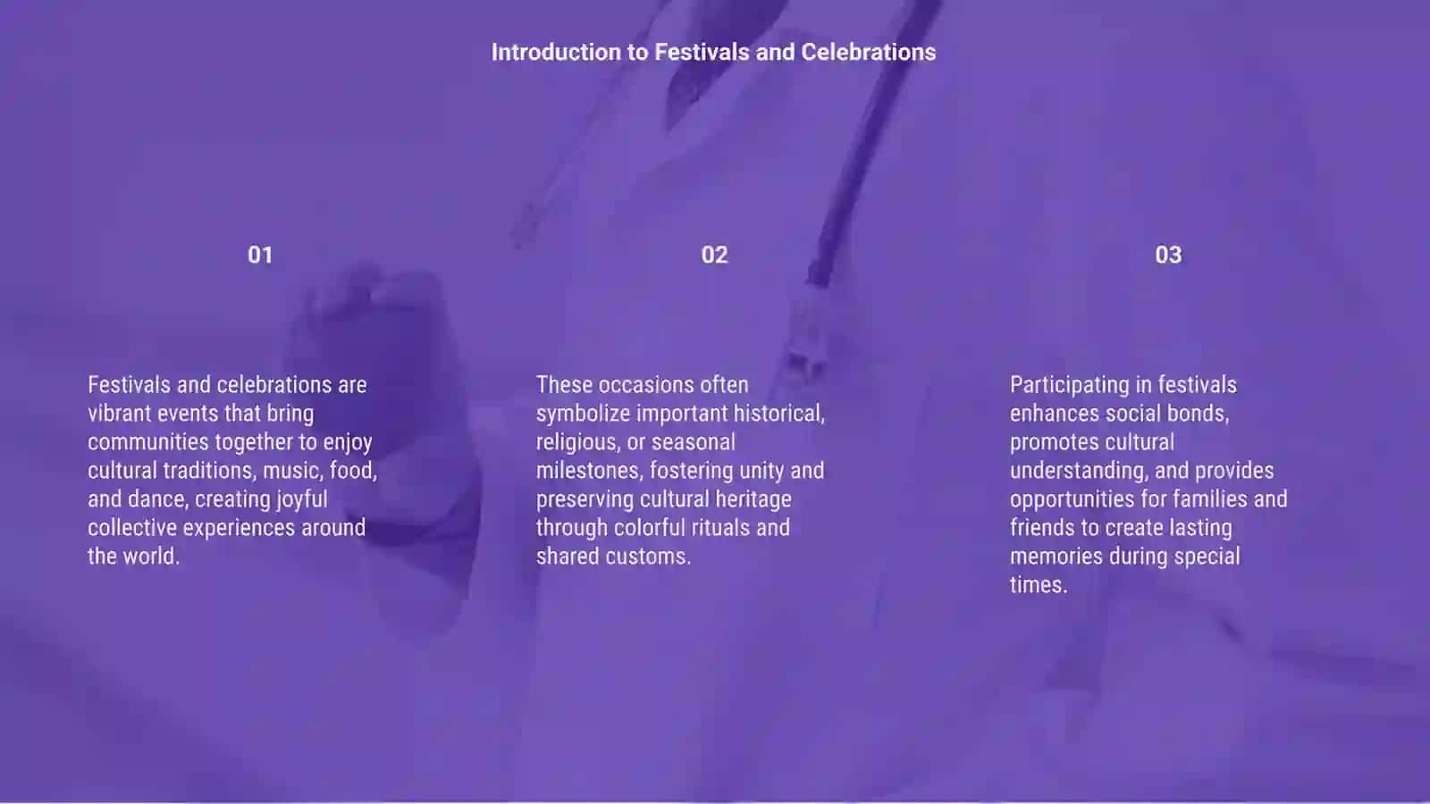 Festivals and celebrations 3