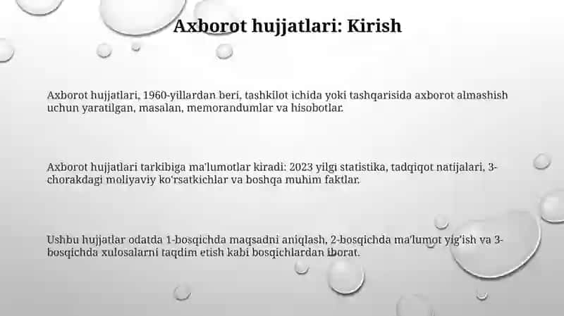 Axborot hujjatlari 3