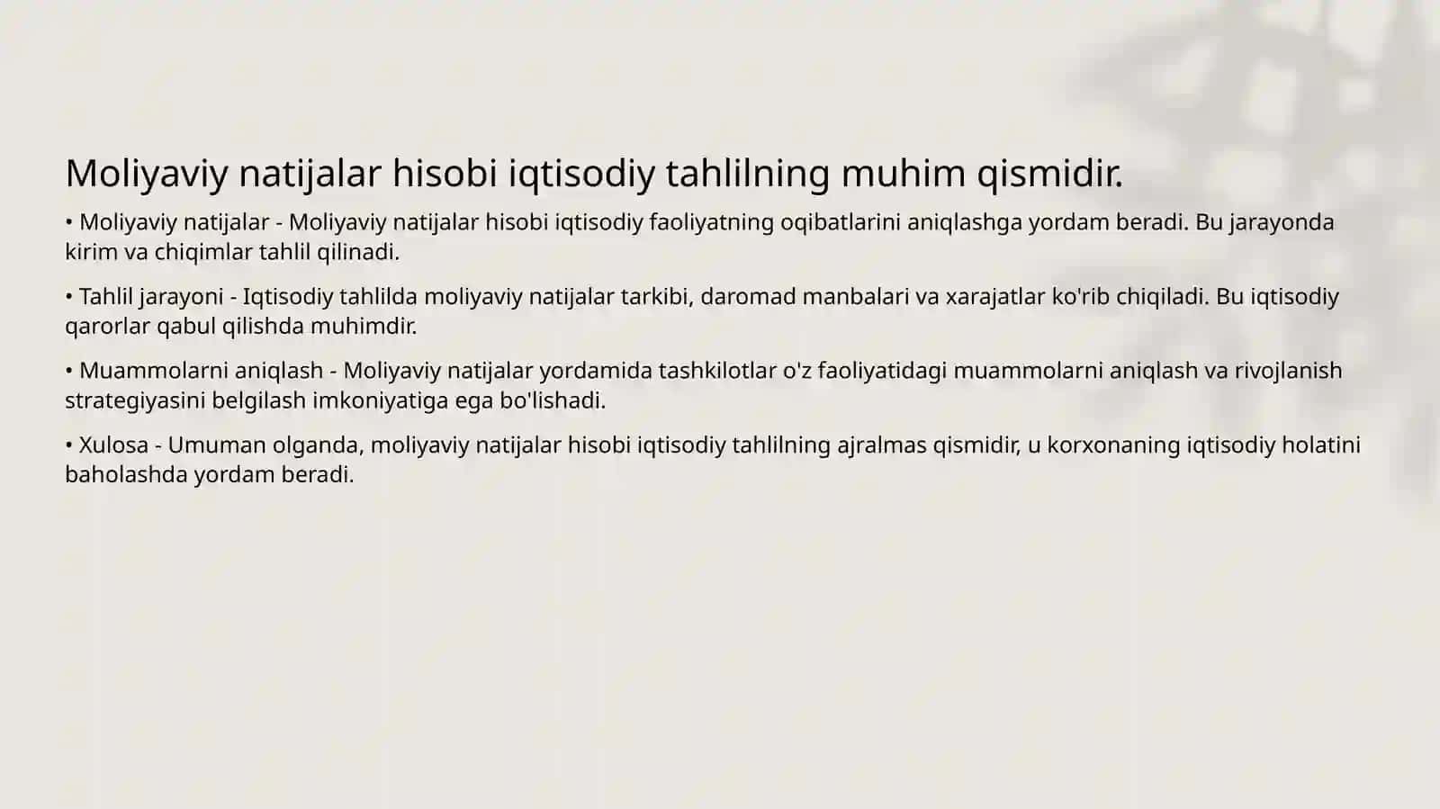 Moliyaviy natijalar hisobi 3