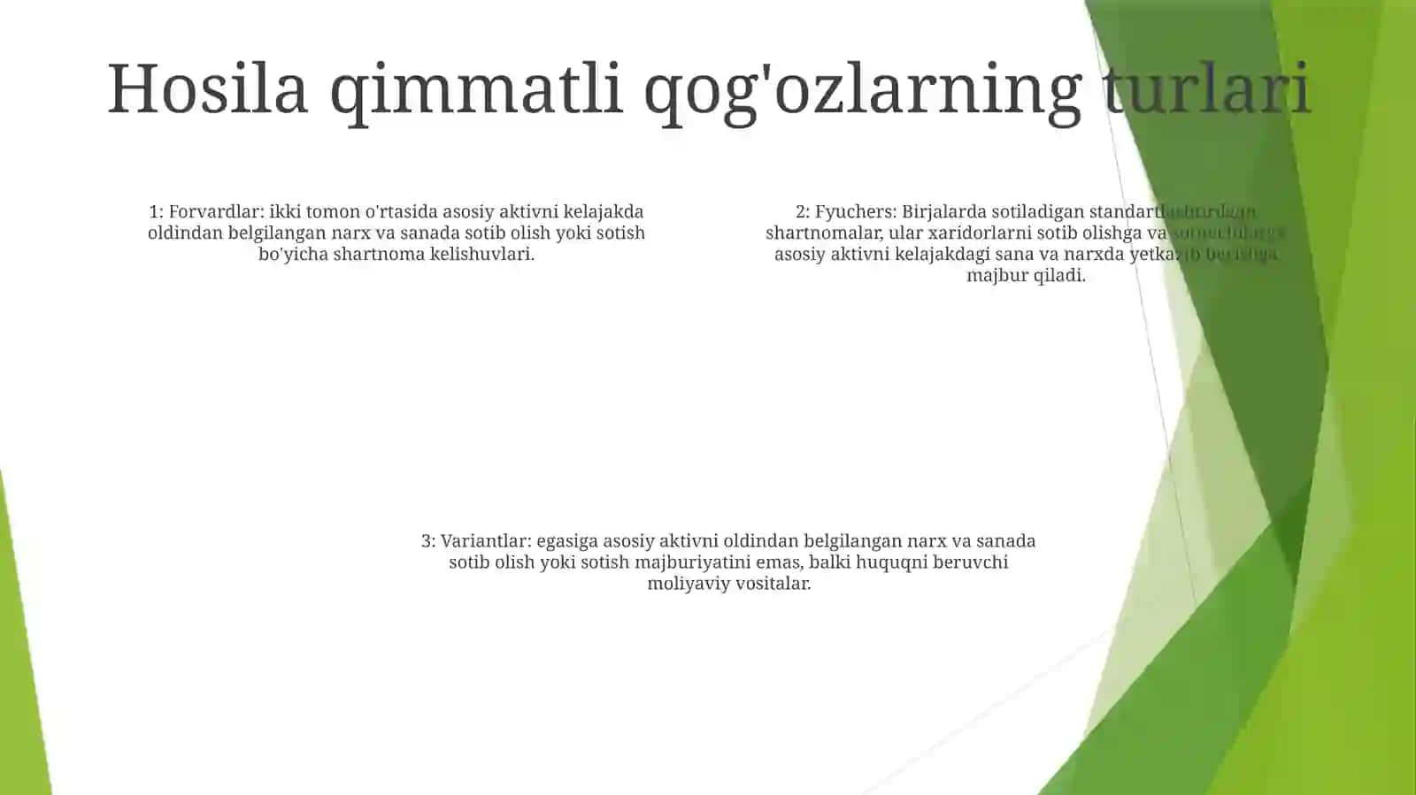 Hosilaviy Qimmatli Qog‘Ozlar 3