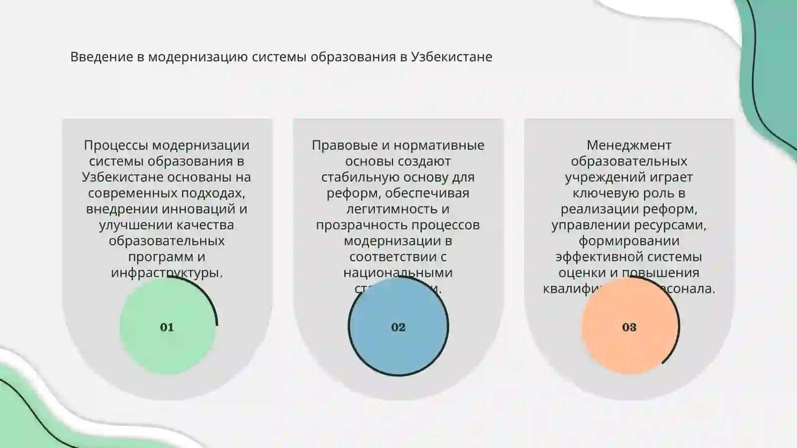 Процессы модернизации системы образования в Узбекистане и еë правовые и нормативные основы 3