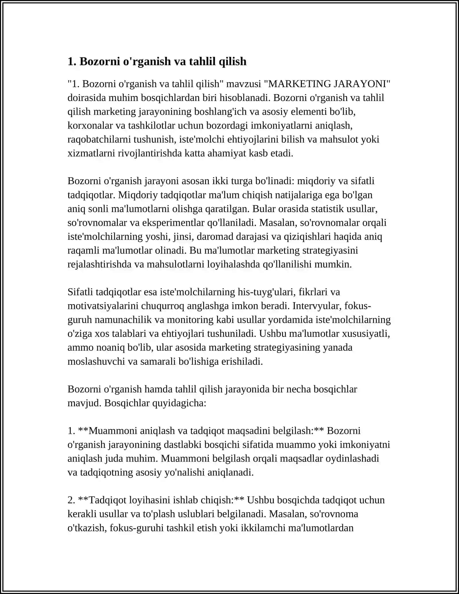 MARKETING JARAYONI 3
