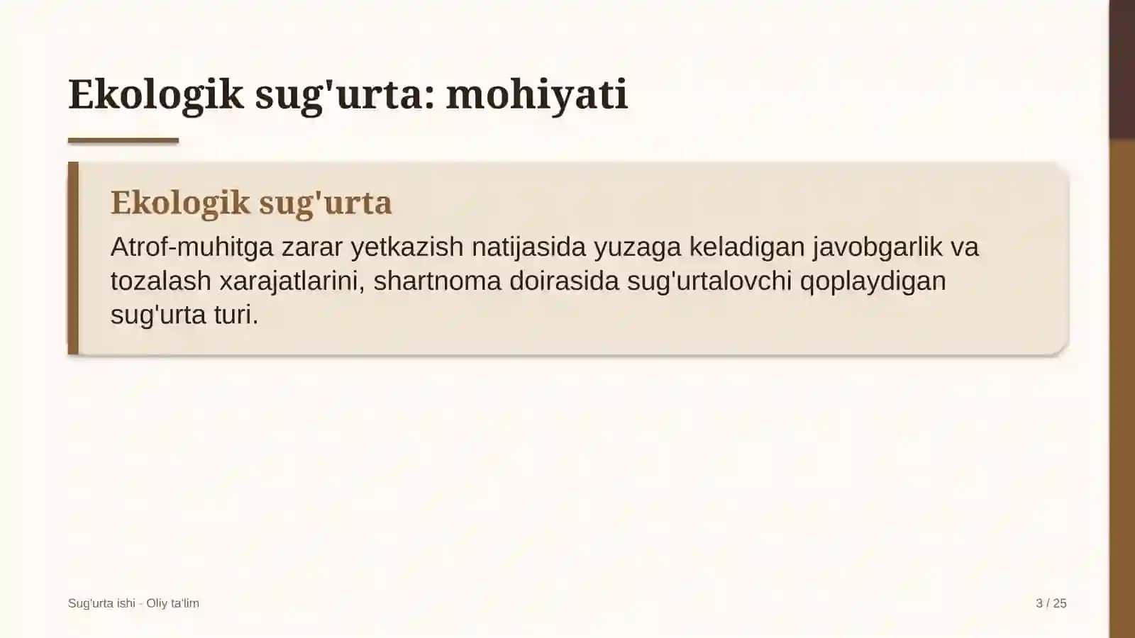 Bolalar sog'lomlashtirish oromgohlarida ekologik sug'urta 3