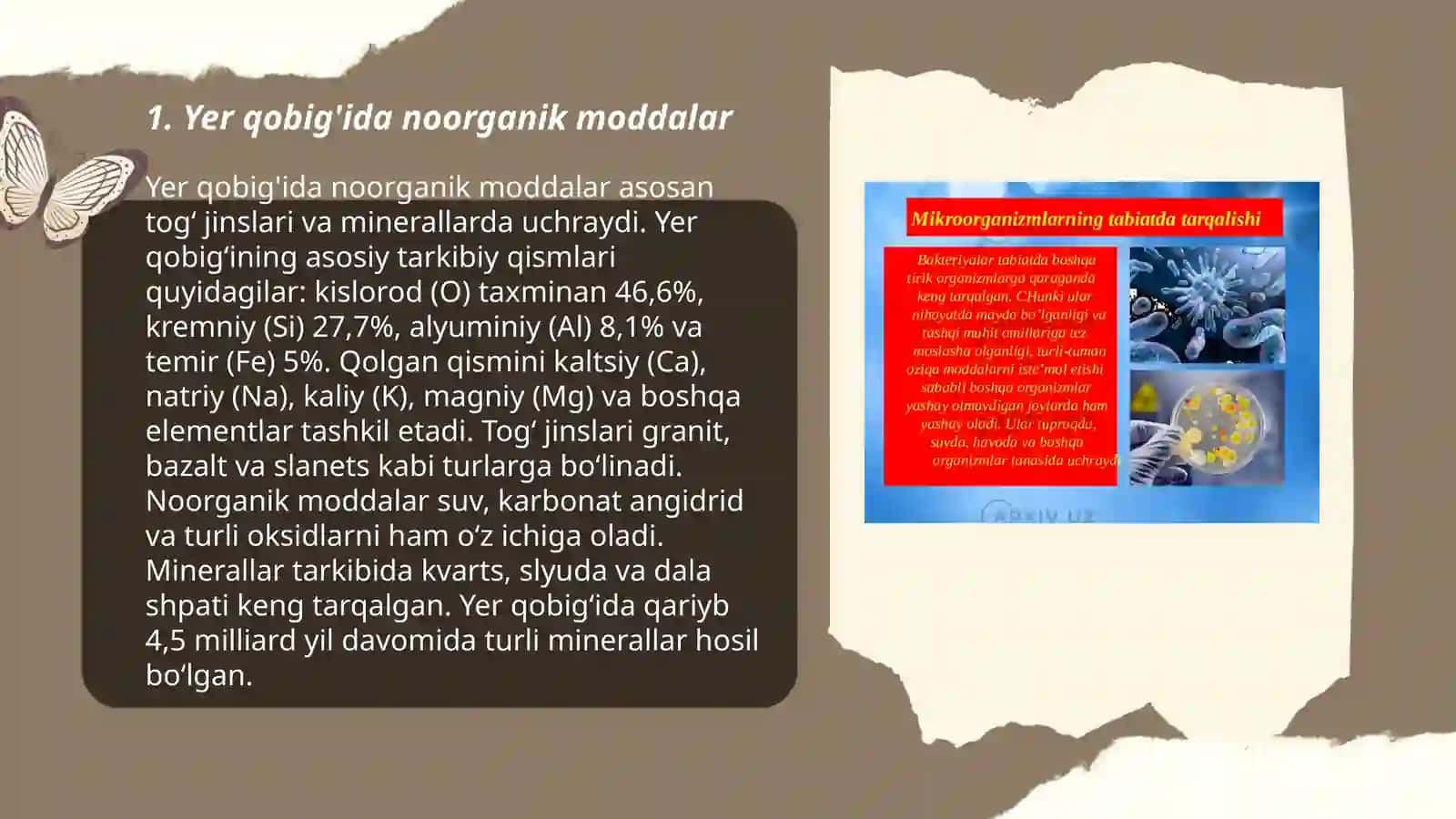 Yer qobig'ida noorganik moddalar 3