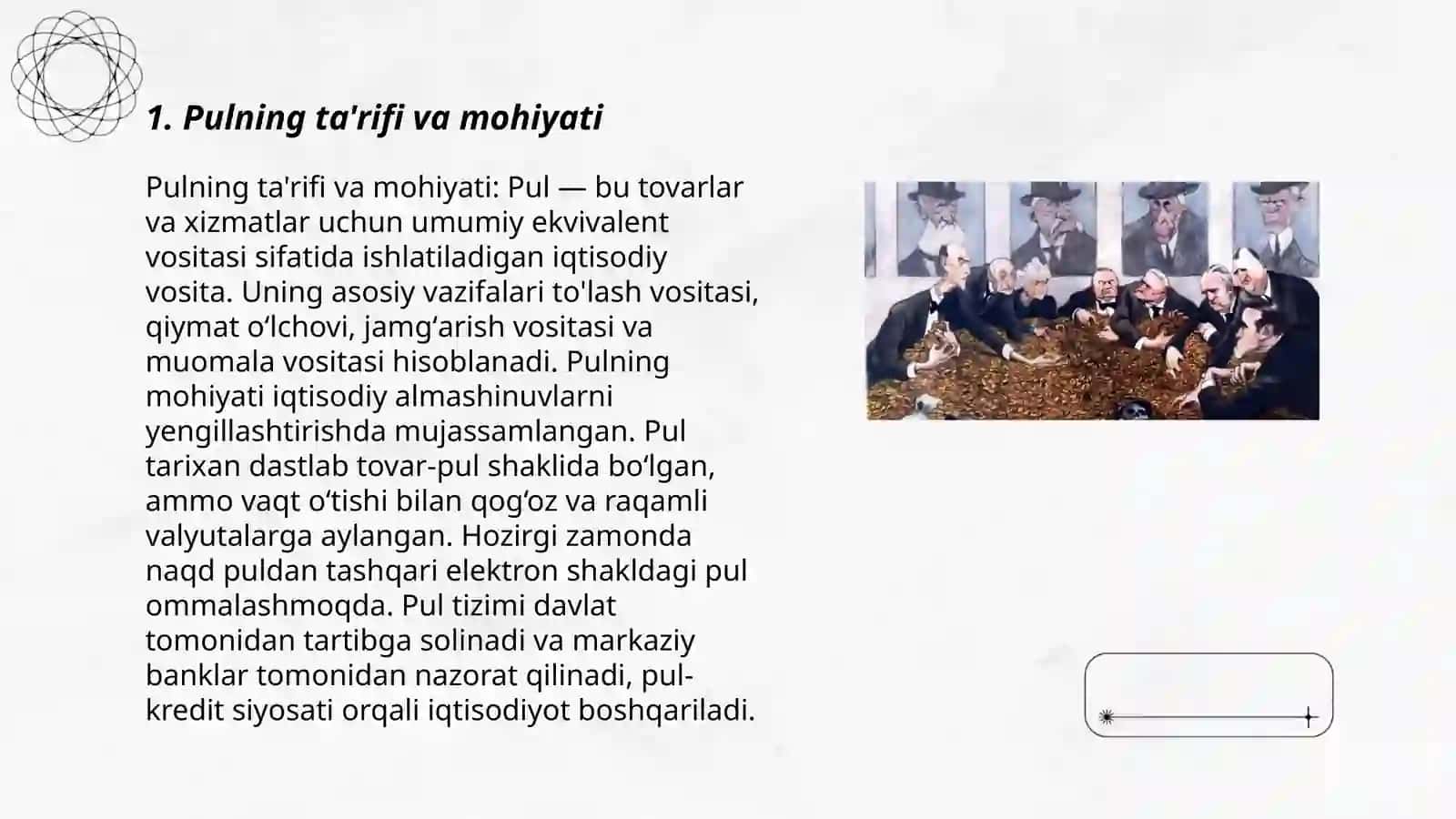 Pul massasi va uning asosiy agregatlari 3