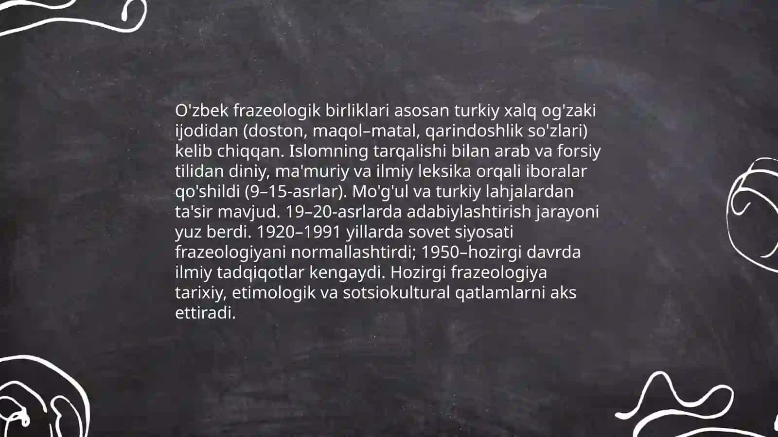 O'zbek frazeologik birliklari 3