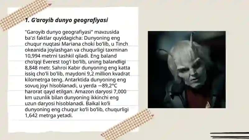 G‘aroyib dunyo geografiyasi 3