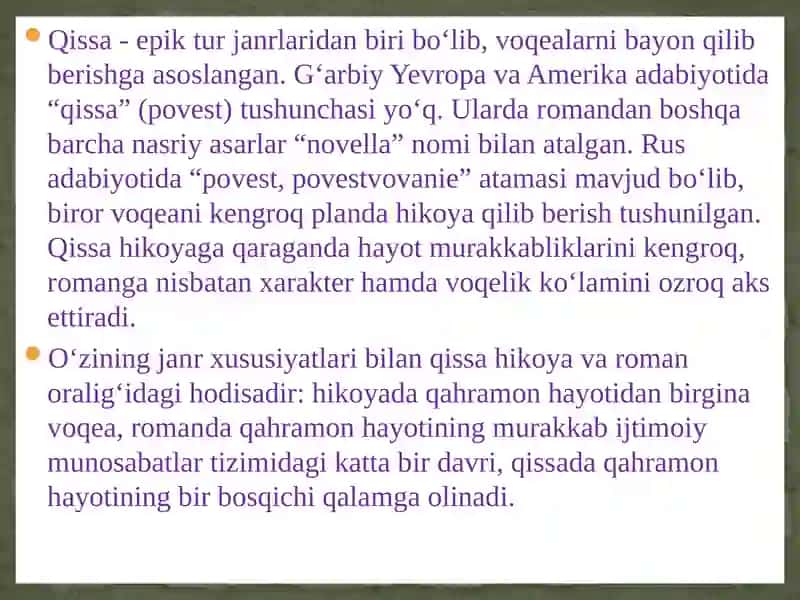 Hozirgi o‘zbek qissachiligi 3
