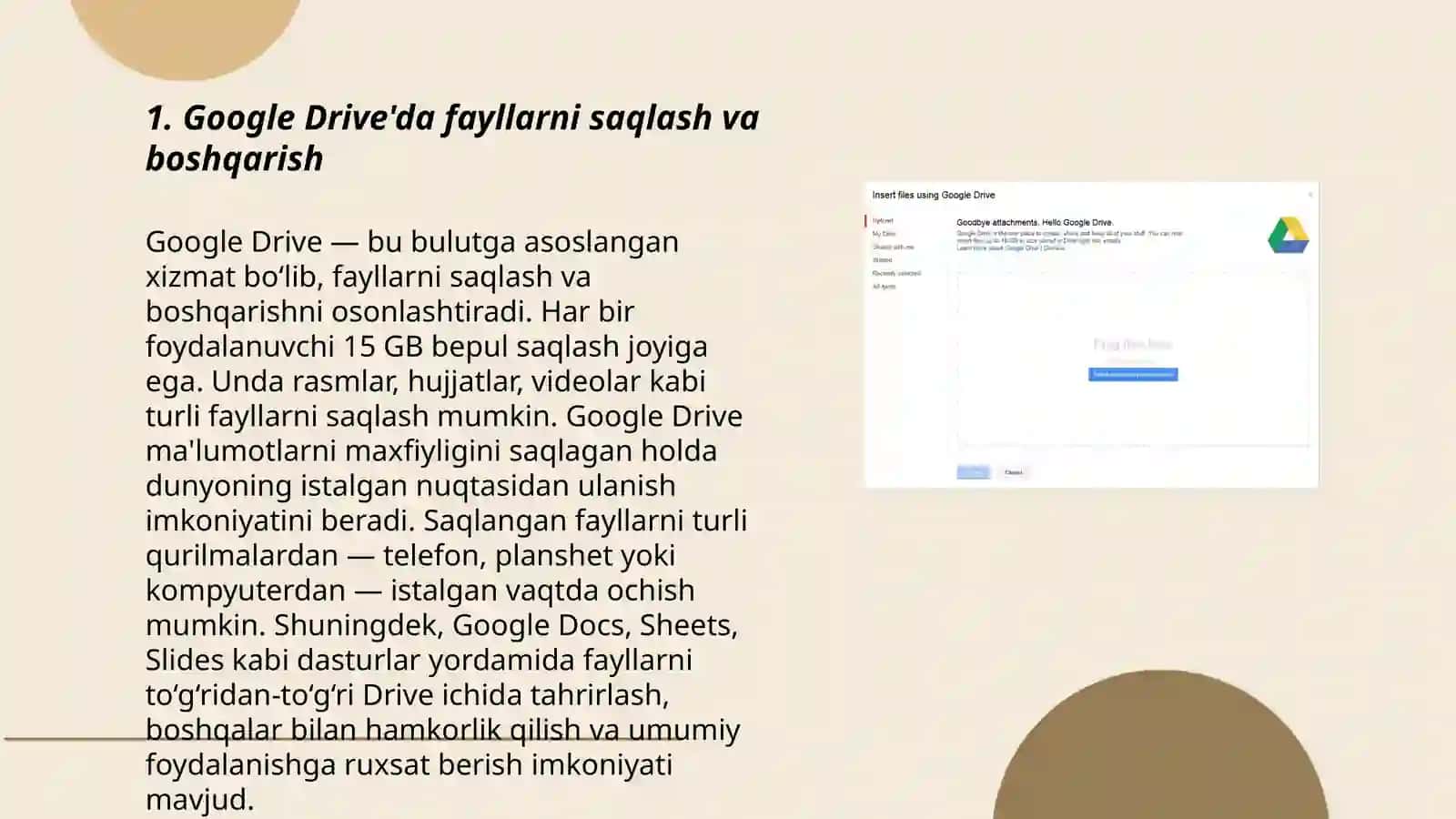Googledrive,googleform,google site dan foydalanish 3