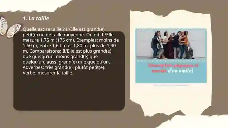 L'aspect physique de mon ami(e) 3