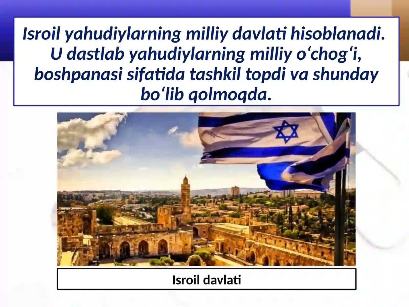 Isroil Davlati va Falastin Muammosi 3